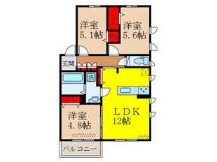 EMINENCE　B棟の物件間取画像